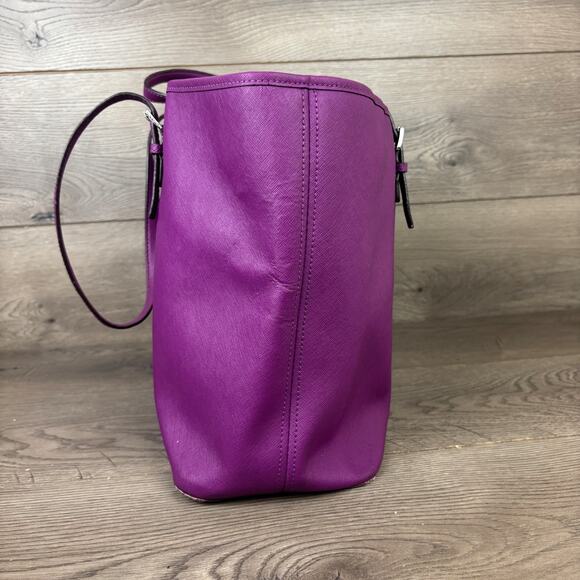 Michael Kors Jet Set Travel Large Saffiano Leather Tote Bag Pink - NWT - Picture 6 of 15